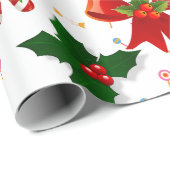 Gingerbread Christmas Candy Ribbon Geschenkpapier (Rolleneckpunkt)