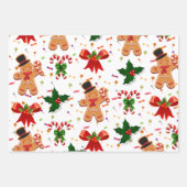 Gingerbread Christmas Candy Ribbon Geschenkpapier Set (Vorderseite 2)