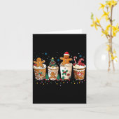 Gingerbread Christmas Coffee Cute Sweet Winter Hol Karte (Gelbe Blume)