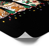 Gingerbread Christmas Coffee Cute Sweet Winter Hol Poster (Ecke)