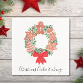 Gingerbread Christmas Cookie Exchange Party Serviette