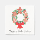 Gingerbread Christmas Cookie Exchange Party Serviette (Vorderseite)