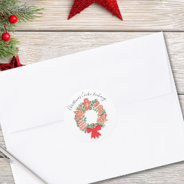 Gingerbread Christmas Cookie Exchange Runder Aufkleber