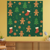 Gingerbread Christmas Fun Leinwanddruck (Insitu (Wohnzimmer))