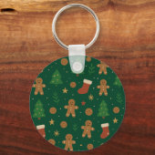 Gingerbread Christmas Fun Schlüsselanhänger (Vorderseite)
