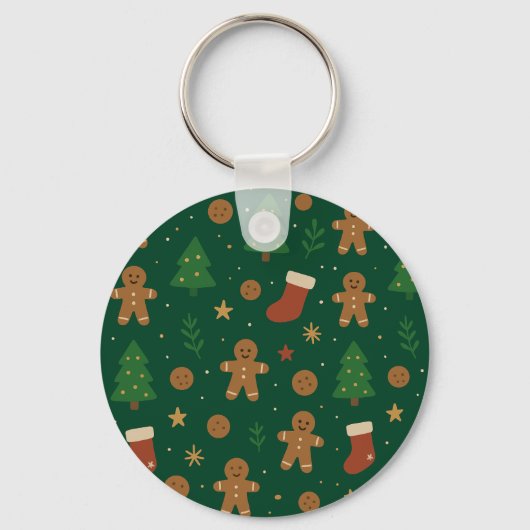Gingerbread Christmas Fun Schlüsselanhänger (Rückseite)