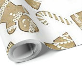 "Gingerbread Christmas" Geschenkpapier (Rolleneckpunkt)