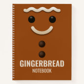 Gingerbread Christmas Notebook Cover – Lined Paper Notizblock (Vorderseite)