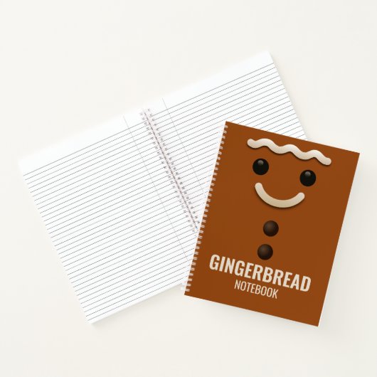 Gingerbread Christmas Notebook Cover – Lined Paper Notizblock (Innenseite)