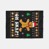Gingerbread Christmas Oh Snap! Xmas Baking Baker H Fleecedecke (Vorderseite (Horizontal))
