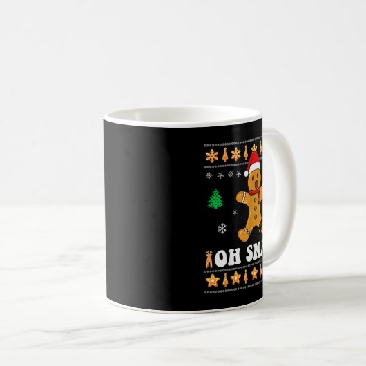 Gingerbread Christmas Oh Snap! Xmas Baking Baker H Kaffeetasse (VorderseiteRechts)