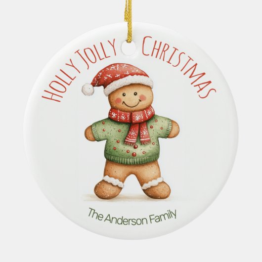 Gingerbread Christmas Ornament | Custom Name (Hinten)