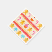 Gingerbread Christmas Paper Napkins Serviette (Ecke)