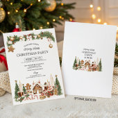Gingerbread Christmas Party Invitation Einladung