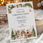 Gingerbread Christmas Party Invitation Einladung