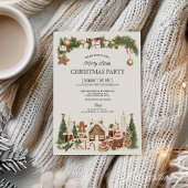 Gingerbread Christmas Party Invitation Einladung
