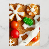 Gingerbread Christmas Party Invitation Folieneinladung (Rückseite)