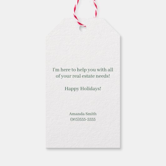 Gingerbread Christmas Pop-By Geschenkanhänger (Rückseite)