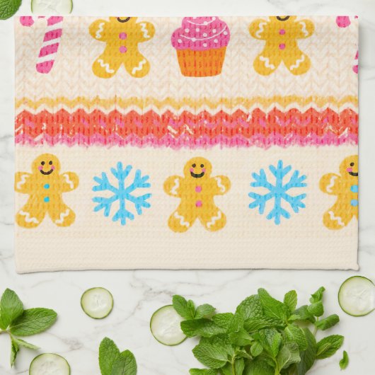 Gingerbread Christmas Tea Towel Geschirrtuch (Gefaltet)