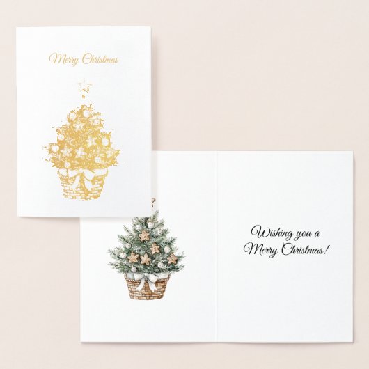 Gingerbread Christmas Tree Folienkarte (Anzeige)