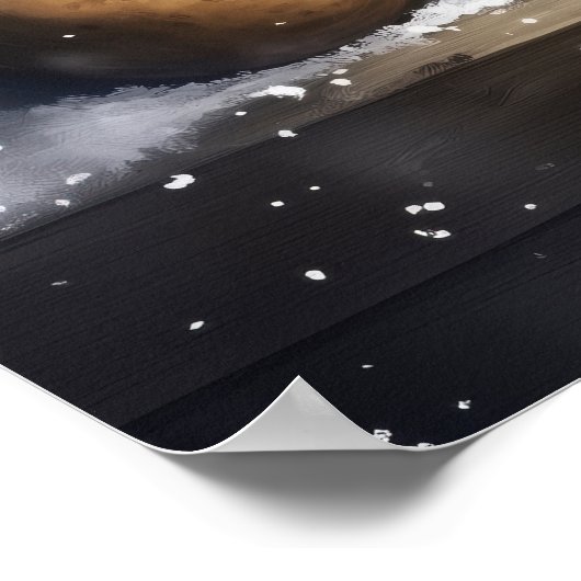 Gingerbread Christmas Wall Art, Cozy Coffee Lover Poster (Ecke)