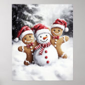 Gingerbread Christmas Wall Art Poster (Vorne)