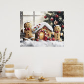 Gingerbread Christmas Wall Art Poster (Küche)