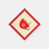 Gingerbread Cocoa Gingham Napkins Serviette (Ecke)