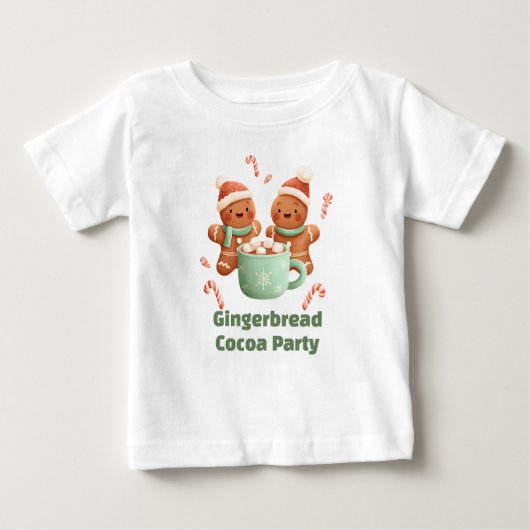 Gingerbread Cocoa Party Baby T-shirt (Vorderseite)