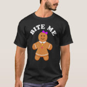 Gingerbread Cookie Bite Me   Sarcastic Pun Adult H T-Shirt (Vorderseite)