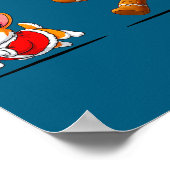 Gingerbread Cookie Chasing Corgi Christmas Dog Mom Poster (Ecke)