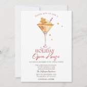 Gingerbread Cookie Cocktail Holiday Open House Einladung (Vorderseite)