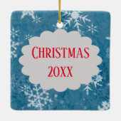 Gingerbread Cookie Couple Weihnachtsnamen Keramikornament (Rückseite)