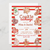Gingerbread Cookie Exchange - Einladung zu Weihnac (Vorne/Hinten)