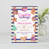 Gingerbread Cookie Exchange - Einladung zu Weihnac (Stehend Vorderseite)