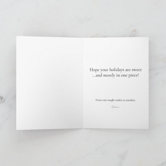 Gingerbread Cookie Feiertagskarte (Innenseite)