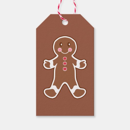 Gingerbread Cookie-Geschenketiketten Geschenkanhänger (Vorderseite)