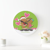 Gingerbread Cookie Große Wanduhr (Zuhause)