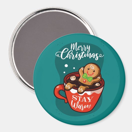 Gingerbread Cookie Imán Magnet (Vorderseite/Rückseite)