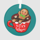 Gingerbread Cookie in a mug Adorno acrílico Ornament (Rückseite)