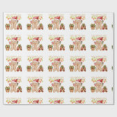 Gingerbread Cookie Man Christmas Geschenkpapier (Flach)