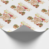 Gingerbread Cookie Man Christmas Geschenkpapier (Ecke)
