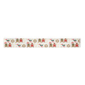 Gingerbread Cookie Pattern Christmas Tissue Paper Satinband (Vorderseite)