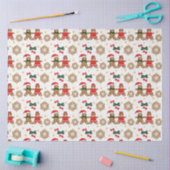 Gingerbread Cookie Pattern Christmas Tissue Paper Seidenpapier (Basteln)