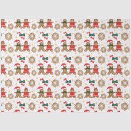 Gingerbread Cookie Pattern Christmas Tissue Paper Seidenpapier