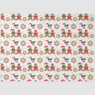Gingerbread Cookie Pattern Christmas Tissue Paper Seidenpapier