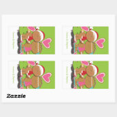 Gingerbread Cookie Rechteckiger Aufkleber (Blatt)