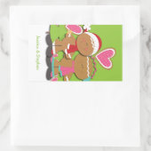 Gingerbread Cookie Rechteckiger Aufkleber (Tasche)