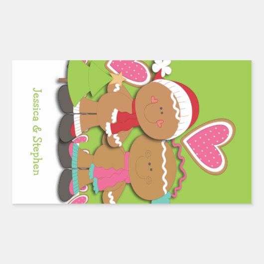 Gingerbread Cookie Rechteckiger Aufkleber (Vorderseite)