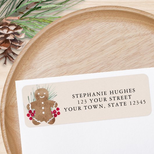 Gingerbread Cookie Return Address 